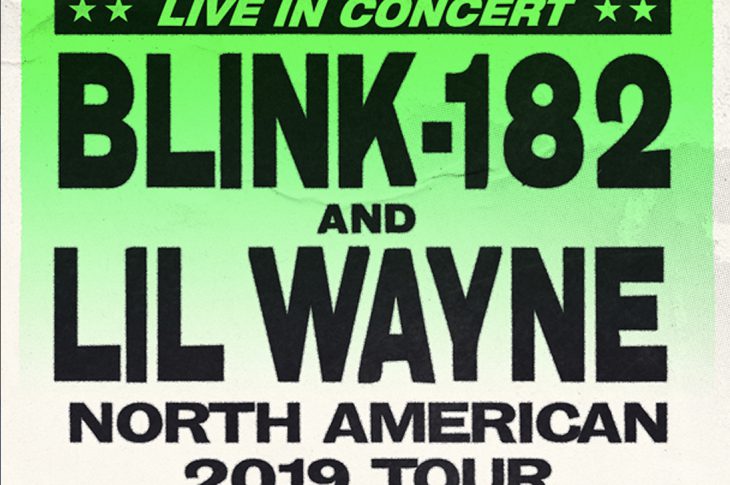 Blink 182 Lil Wayne concert poster thumbnail