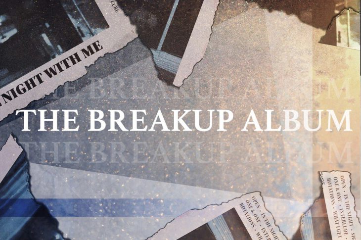 The Other Bones The Breakup Album podcast artwork. Illustration of torn news clippings