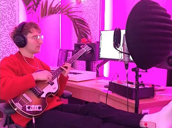 Dave Bayley of Glass Animals recording in home studio