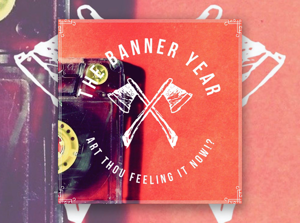 image of The Banner Year logo of crossed axes with a cassette in the background