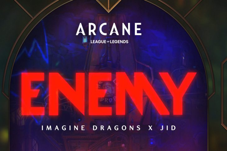 title card for ENEMY, new song by Imagine Dragons and J.I.D